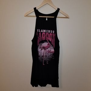 Torrid Graphic Tank Top Flamingo Black Size 1X